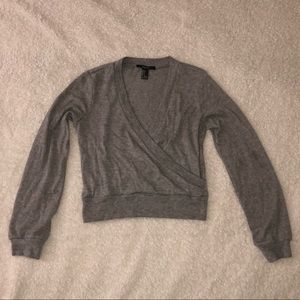 Crop Forever 21 gray sweater